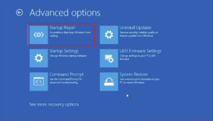 Windows Startup Repair Tool